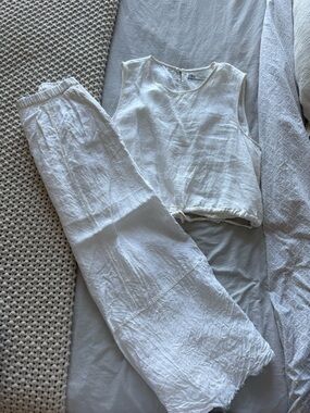 Zara Linen Maxi Skirt 2pc set size Med
